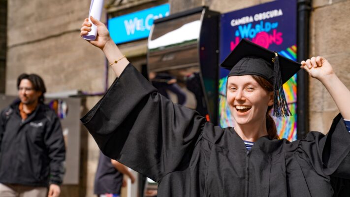 Rosie Corbett celebrates graduation with a visit to Camera Obscura & World of Illusions, Edinburgh