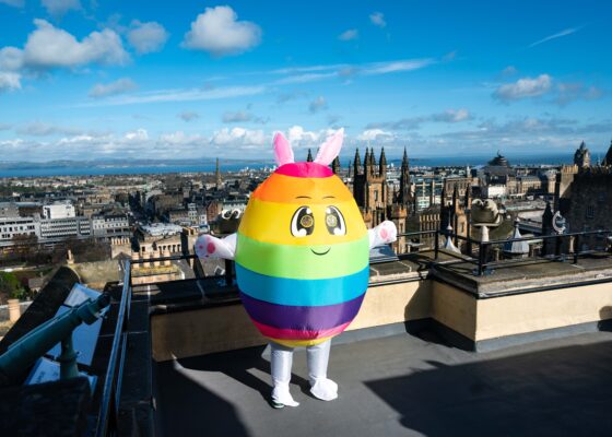 Easter Egg Bunny on the Rooftop Terrace at Camera Obscura & World of Illusions