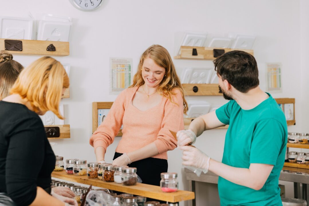 people taking part on the chocolatarium tour