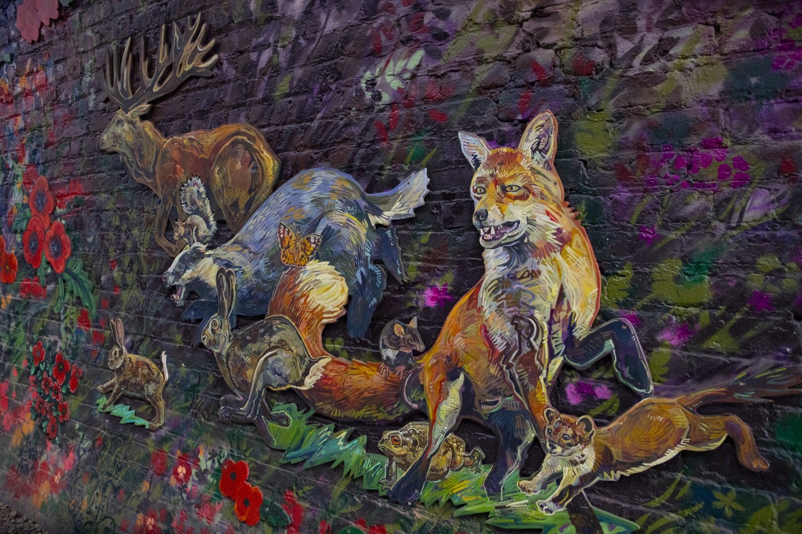 Colinton tunnel mural of fox