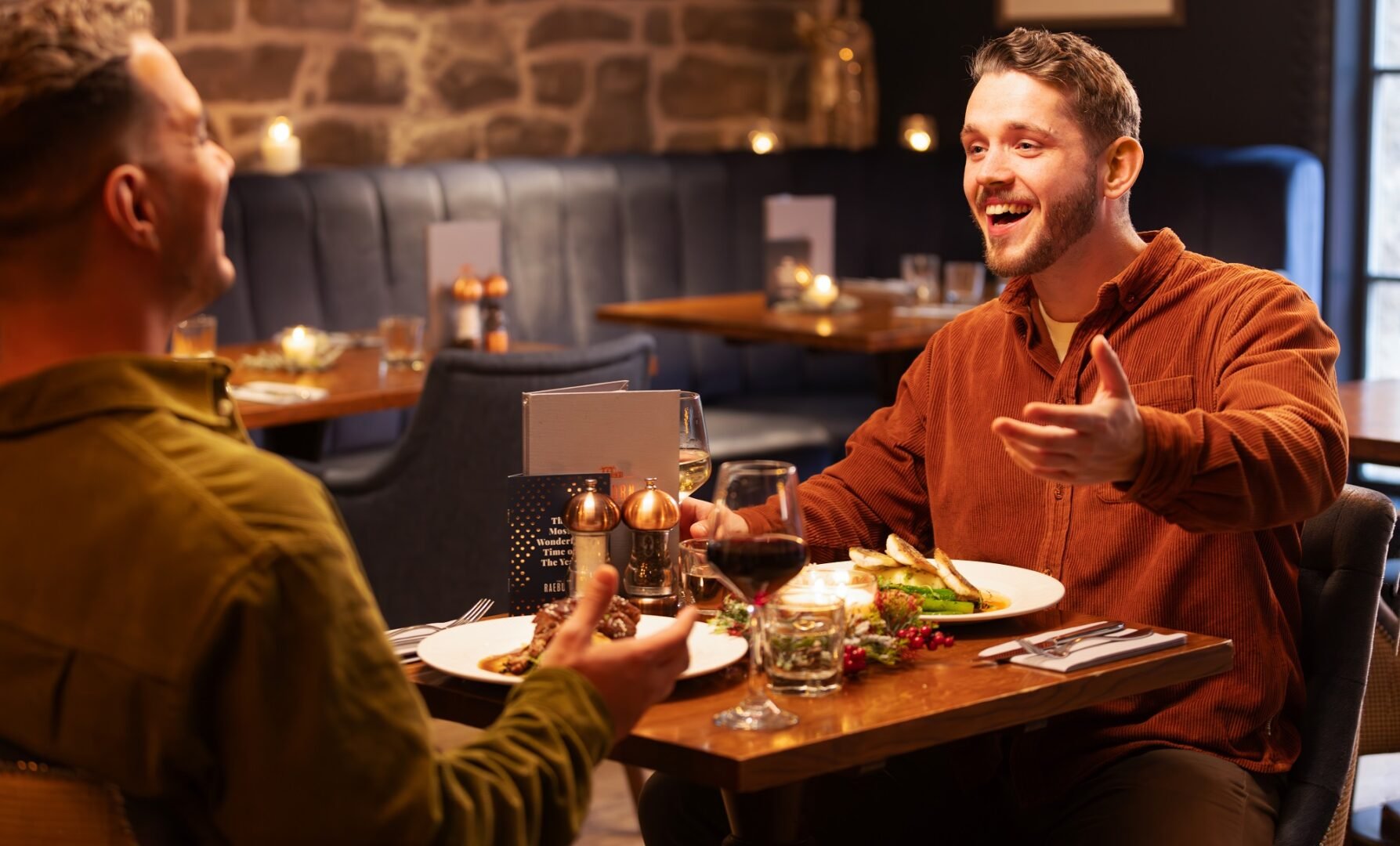 Couple Dining at the Raeburn Hotel