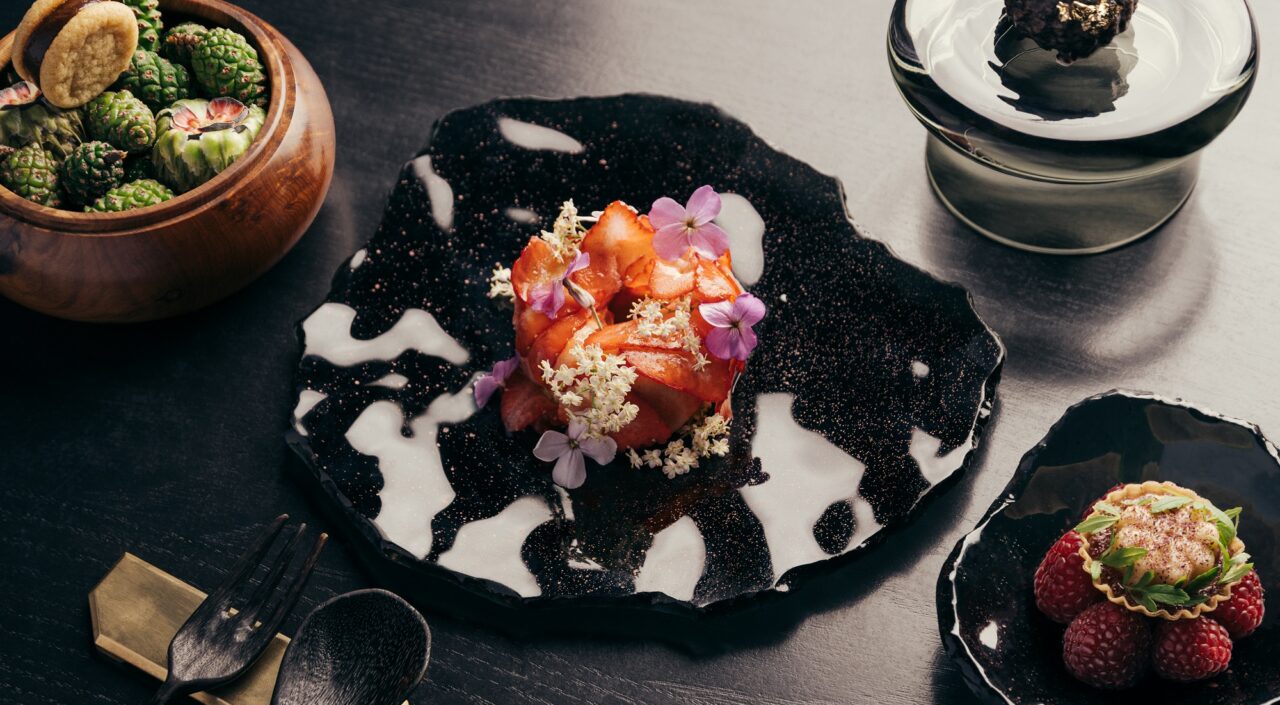 Custard, Strawberry Sweets at Avery Restauran