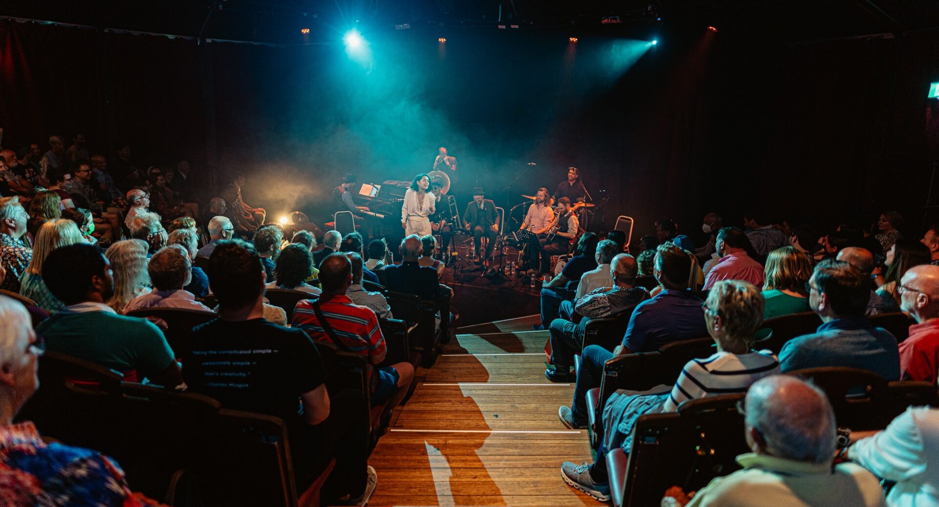 Edinburgh Jazz and Blues Festival looking down to stage