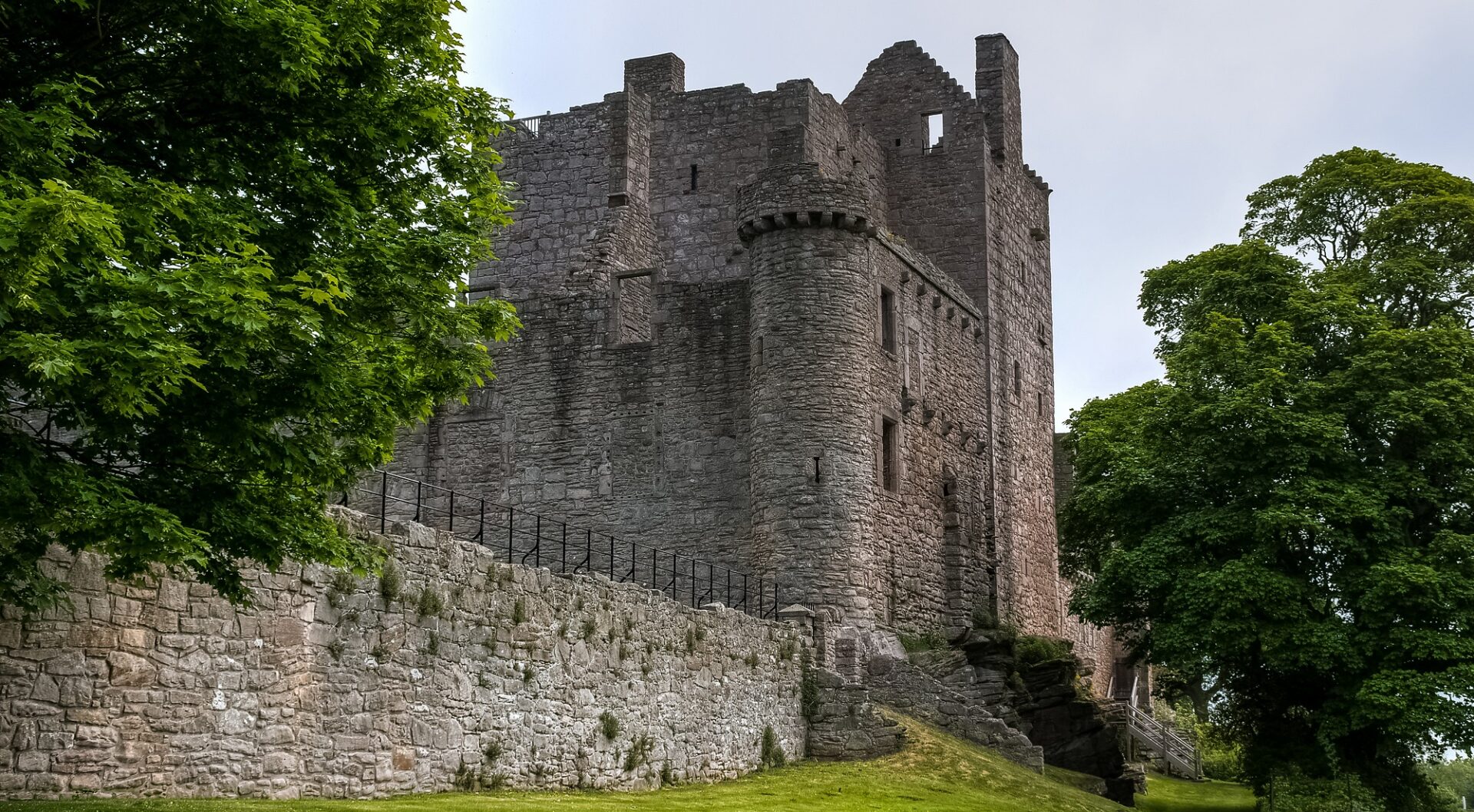 Ruins of the famous Craigmillar castle keep from outside