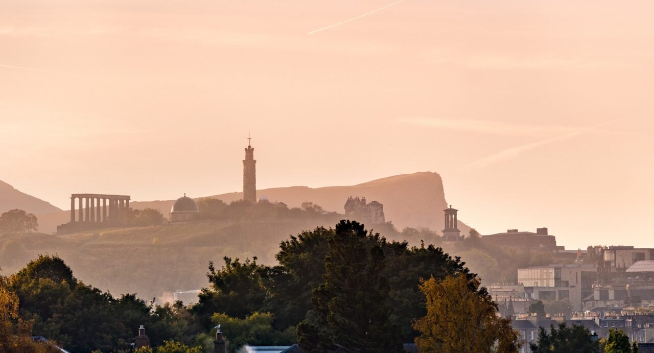 Calton Hill at sunrise