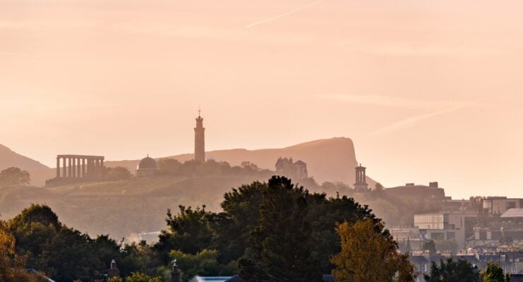 Calton Hill at sunrise