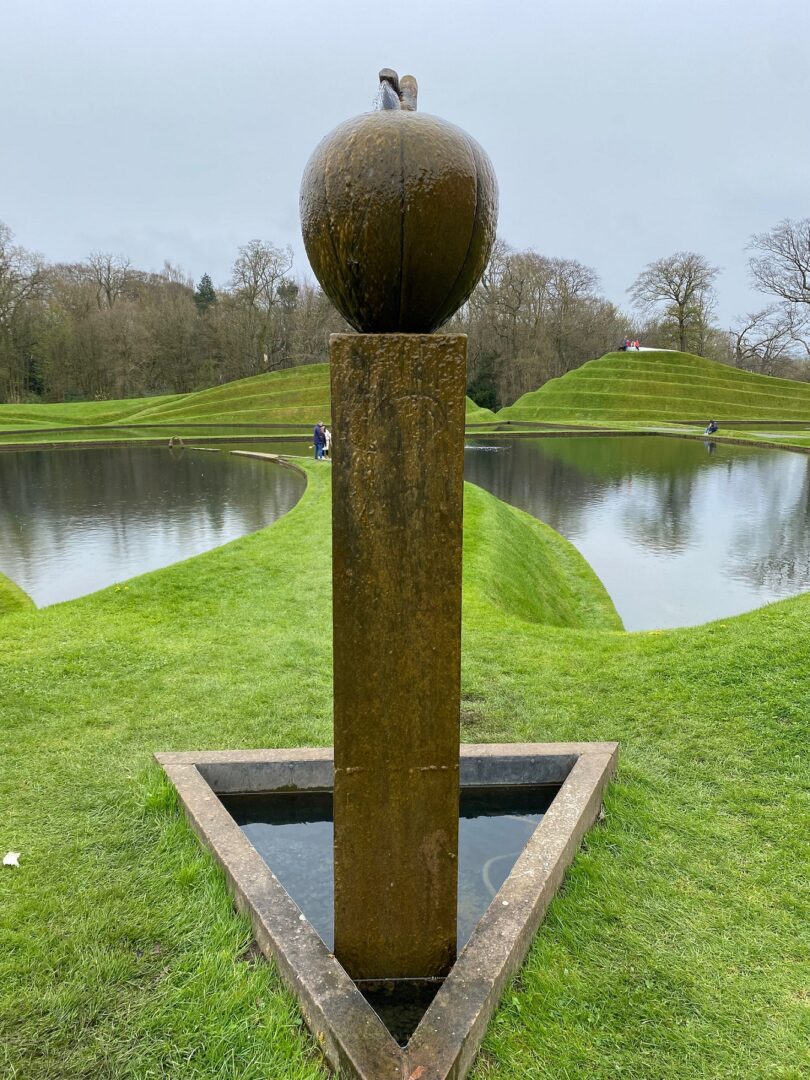 Juipiter Artland sculpture park image of apple water feature