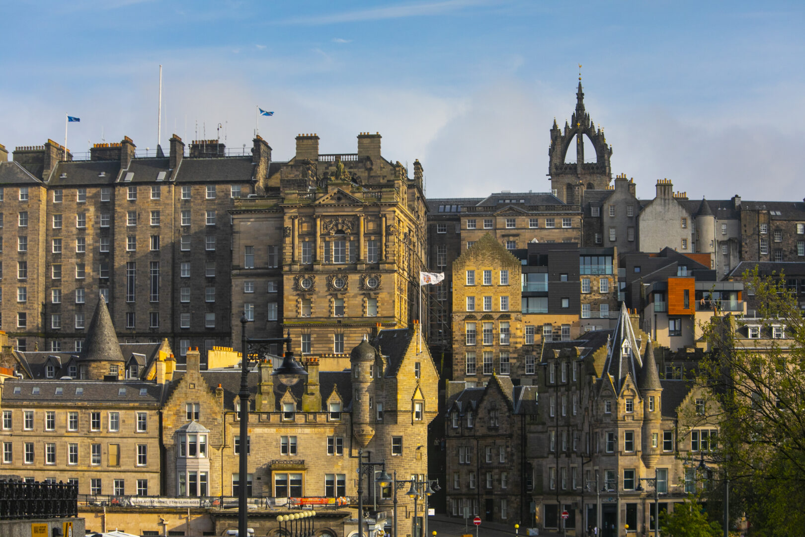 Looking towards the Old Town from Waverley Bridge
