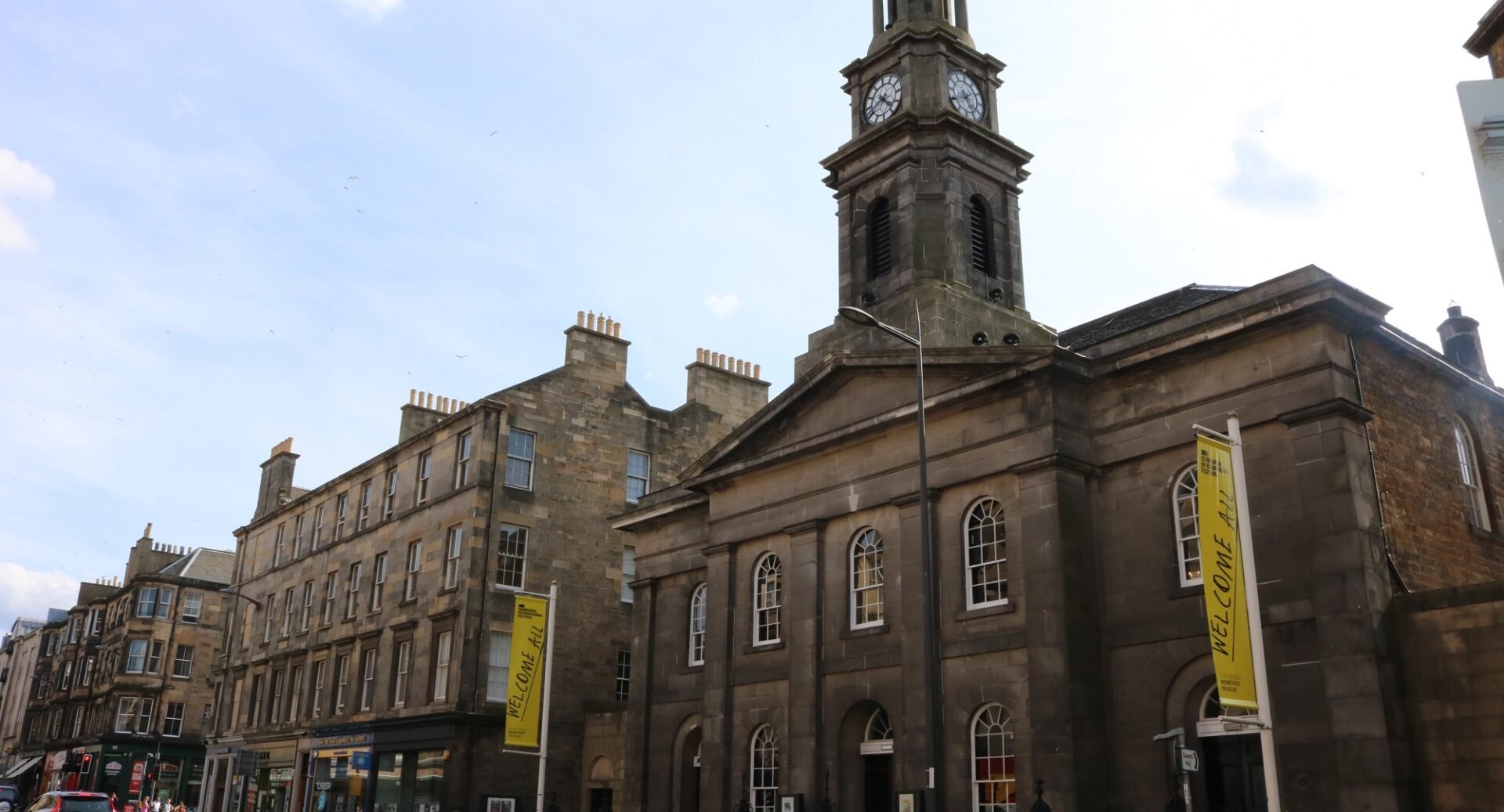 Exterior of the Queens Hall