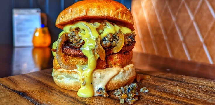 Rabbit the Bruce vegan-burger at Rabbit Food