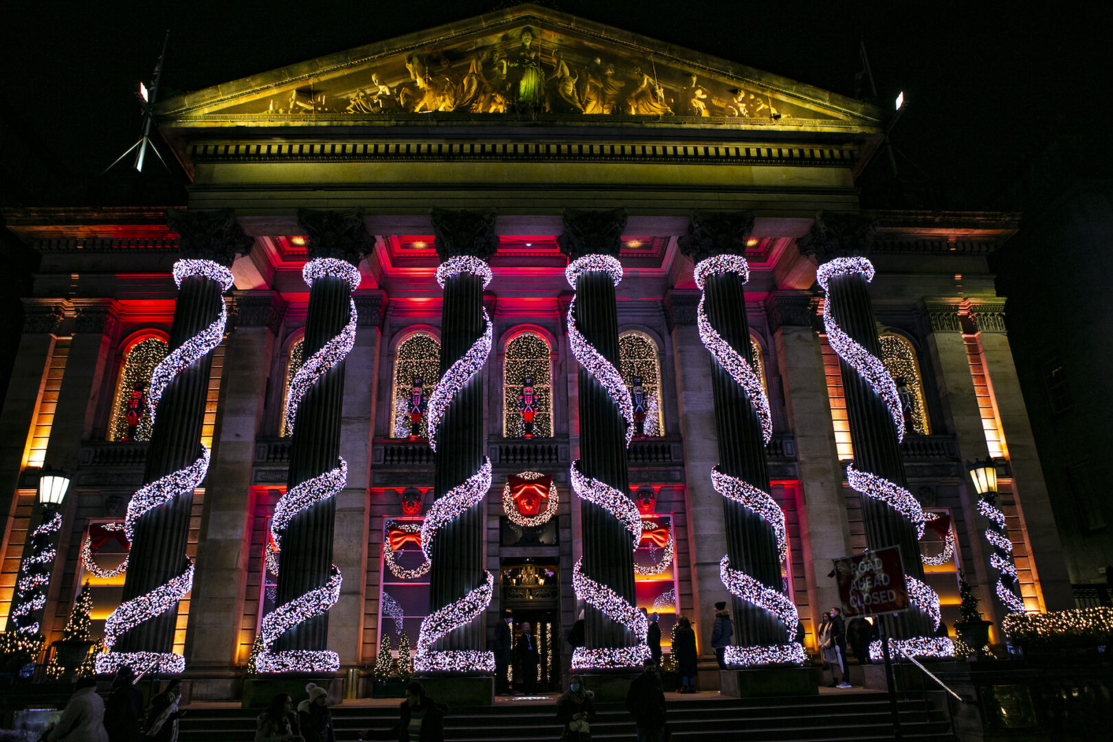 The Dome exterior with Christmas lights