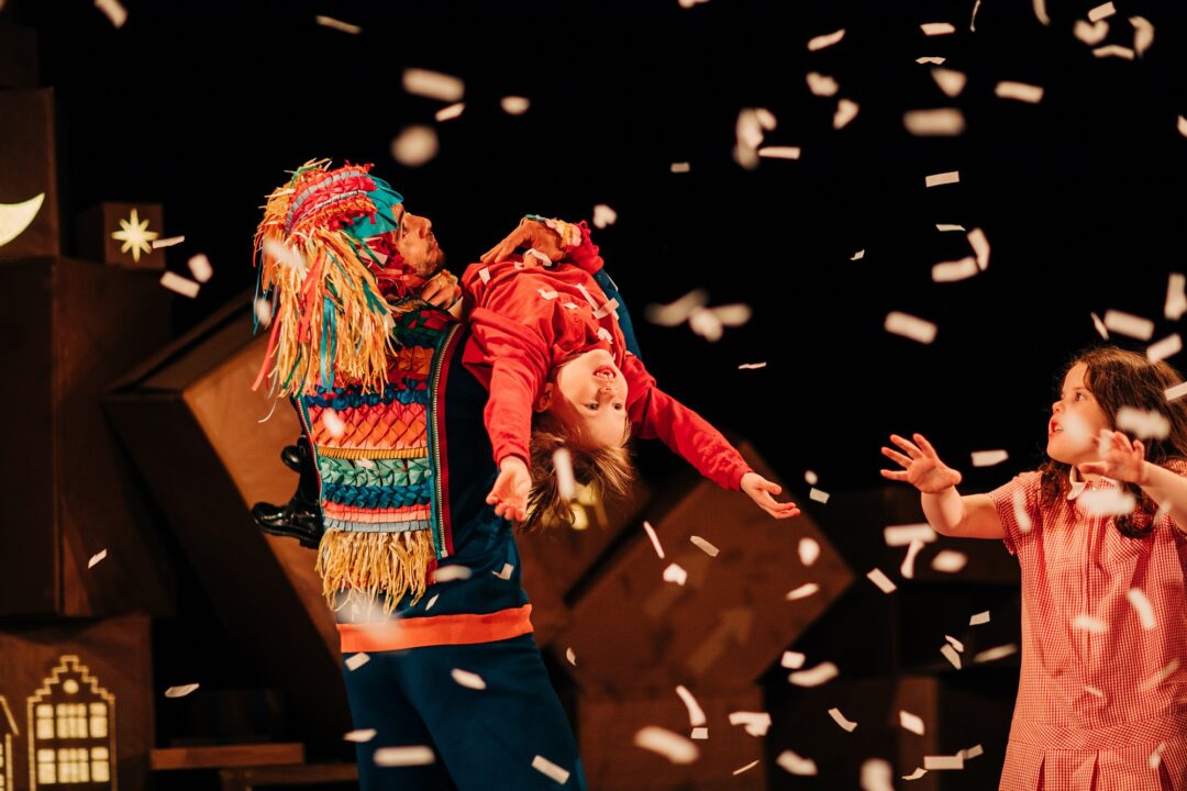 actors from The Unexpected Gift- at Edinburgh International Children's Festival