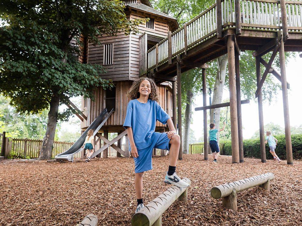 Young boy at Fort Douglas Adventure Playground located within Dalkeith Country Park,© Dalkeith Country Park