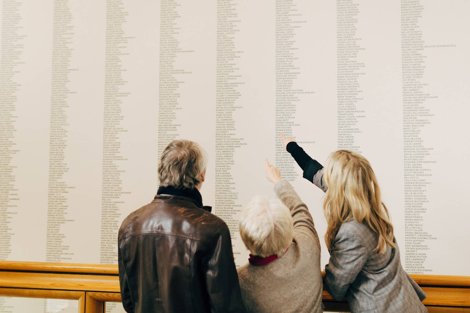 A group point to an artwork,© National Galleries Scotland