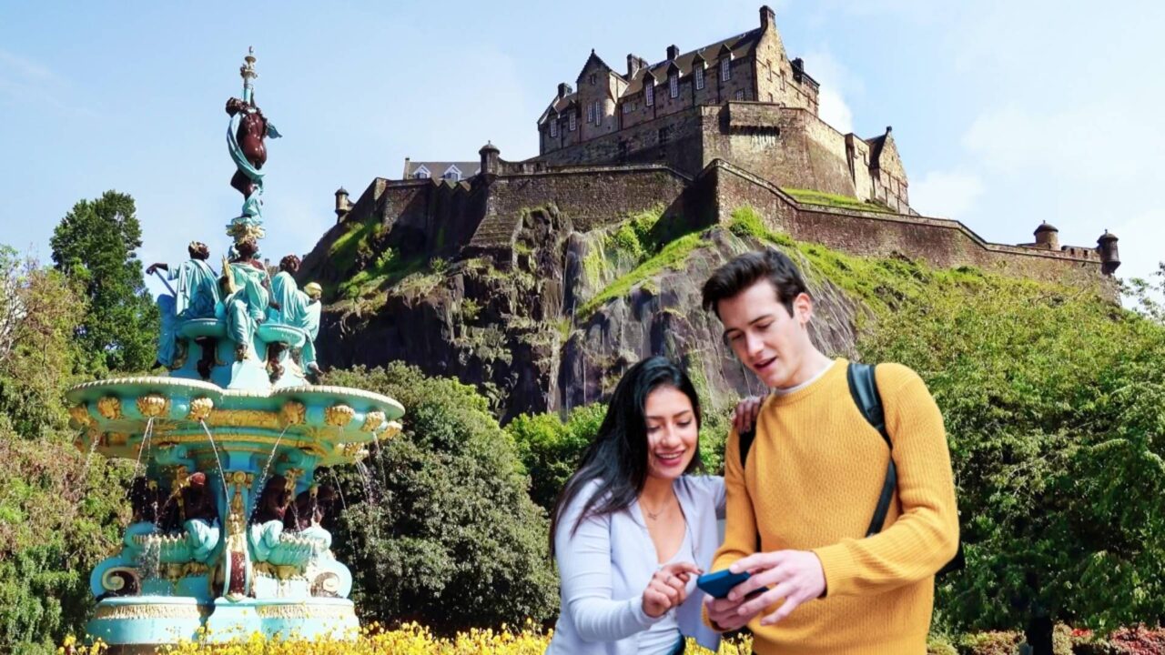 Couple taking part in Go Quest Adventures tour