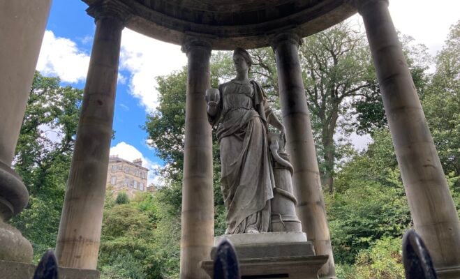 St Bernard's Well on water of Leith Footpath