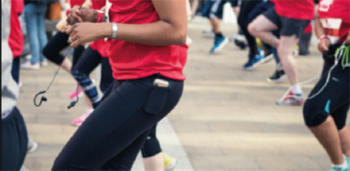People warming up for Park Run